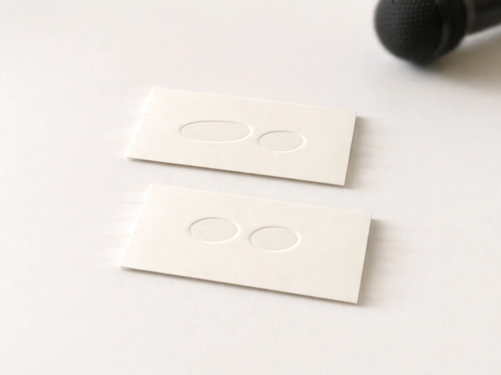 Minimal close-up of two stacked speech cards showing “quail” and “bird” as separate spoken-word parts