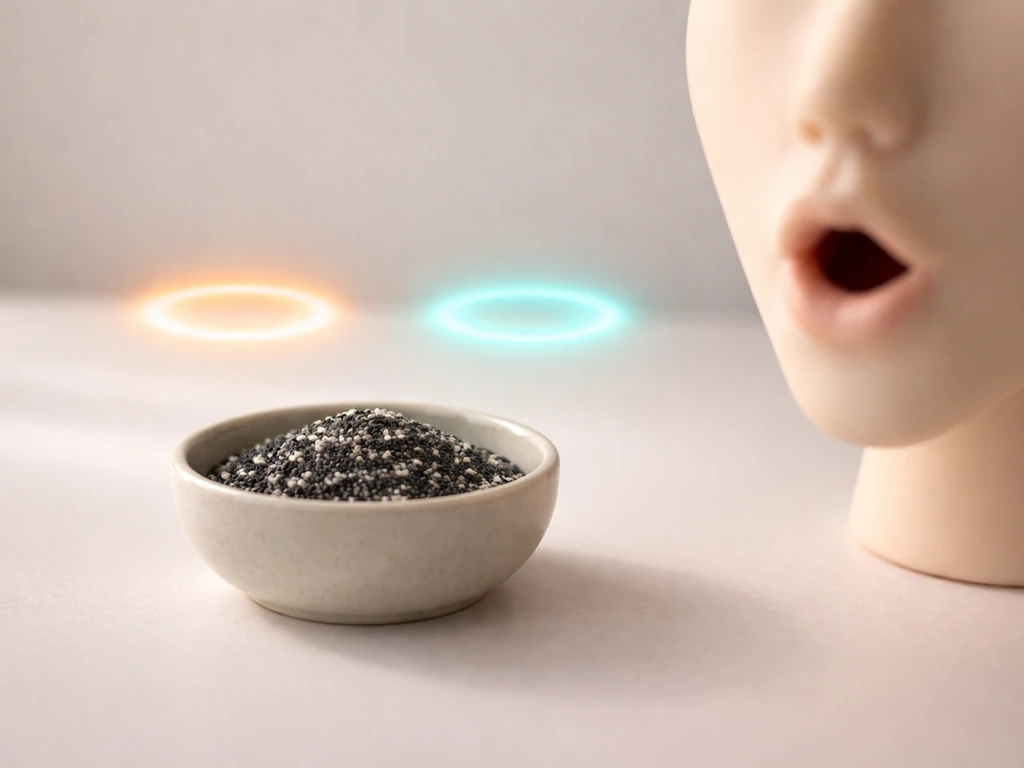 Minimal desk scene with colored light halos suggesting vowel sounds for bird pronunciation.